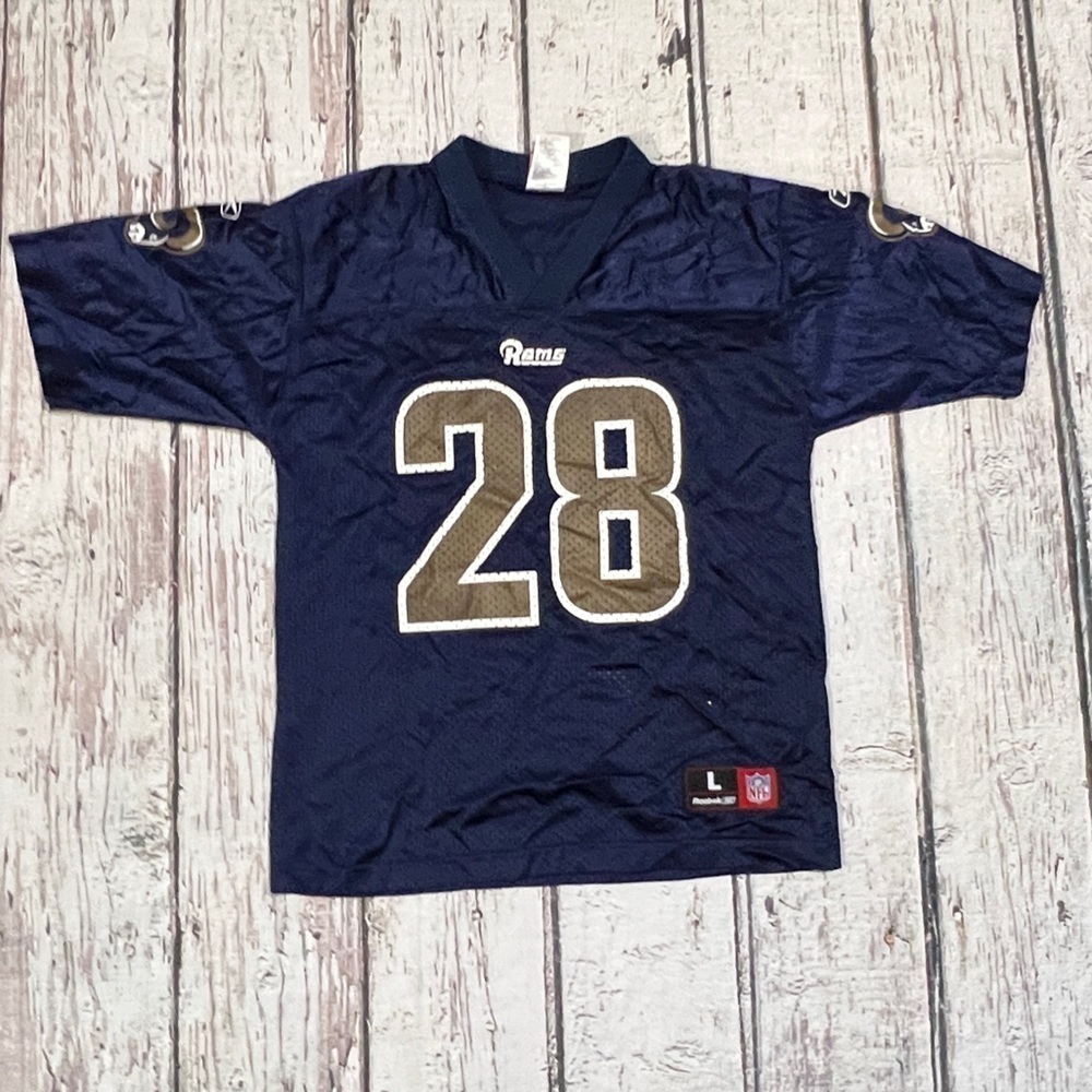 Boys Kids Marshall Faulk St. Louis Rams Reebok NFL Football Sports Jersey